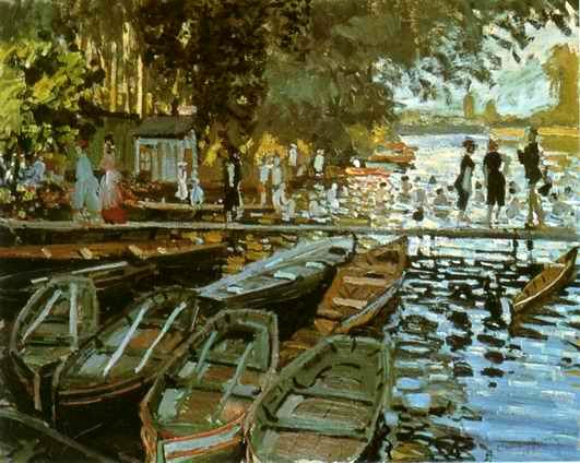 Bathers at La Grenouillere,1869 painting, a Claude Monet paintings reproduction, we never sell