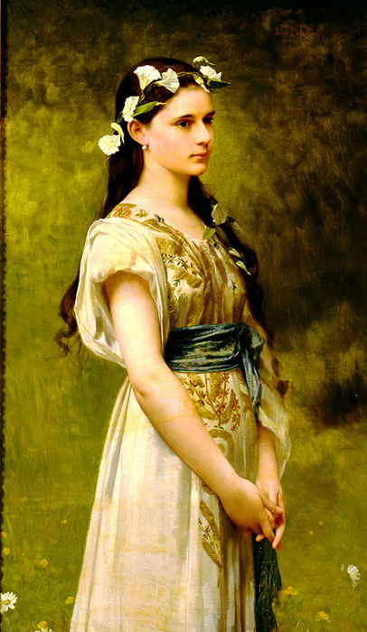 Oil Painting Reproduction of Lefebvre- Portrait of Julia Foster Ward