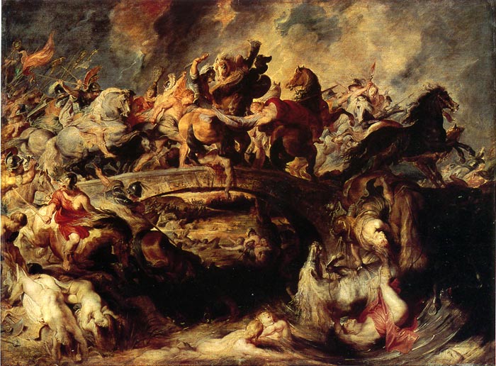 Oil Painting Reproduction of Rubens- The Combat of the Amazones