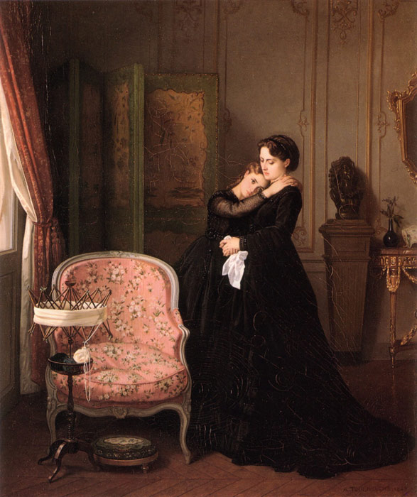 Oil Painting Reproduction of Toulmouche- Consolation