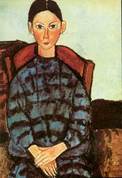 Sitting Lady painting, a Amedeo Modigliani paintings reproduction, we never sell Sitting Lady poster