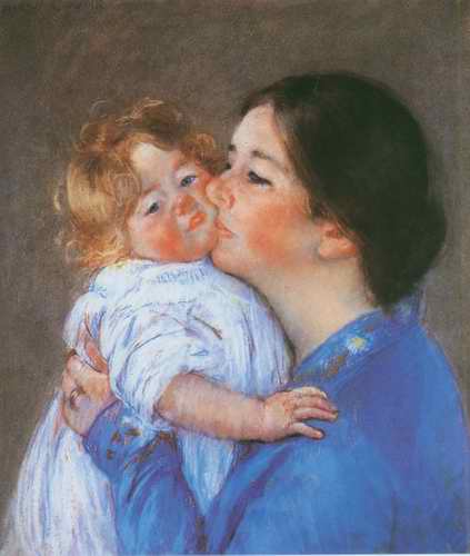 A Kiss for Baby Anne painting, a Mary Cassatt paintings reproduction, we never sell A Kiss for Baby