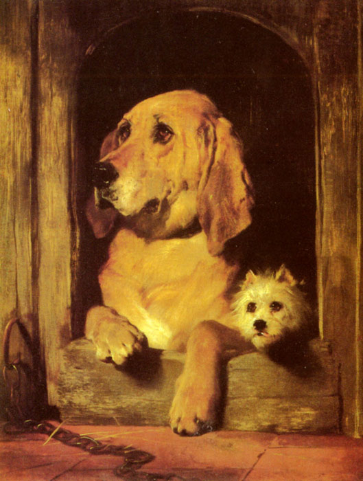 Oil Painting Reproduction of Landseer- Dignity and Impudence