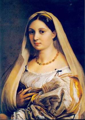 Woman with a Veil (La Donna Velata) painting, a Raphael Santi paintings reproduction