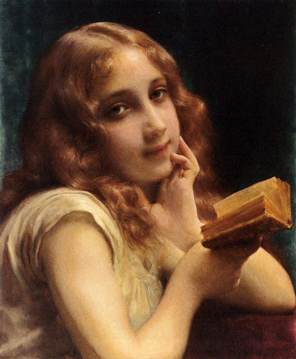 Piot Oil Painting Reproduction - A Little Girl Reading