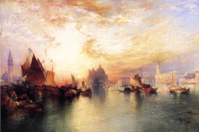 Moran Oil Painting Reproductions - Venice, from near San Giorgio