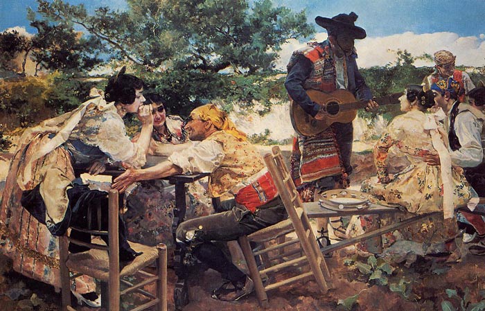 Oil Painting Reproduction of Sorolla y Bastida- Valencian Scene