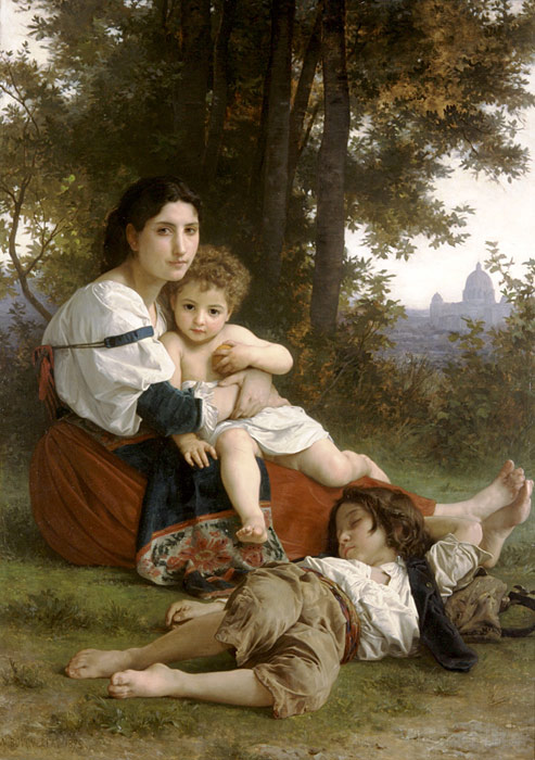 Oil Painting Reproduction of Bouguereau- Rest