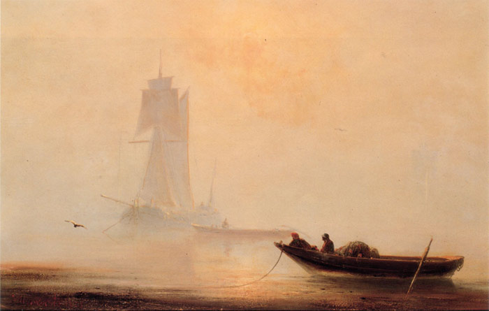 Oil Painting Reproduction of Aivazovsky - Fishing Boats In A Harbor