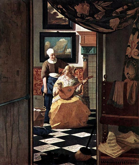 Oil Painting Reproduction of Vermeer- The Love Letter