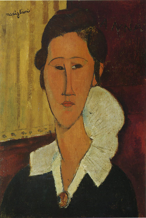 Oil Painting Reproduction of Modigliani- Portrait of Anna Zborovska