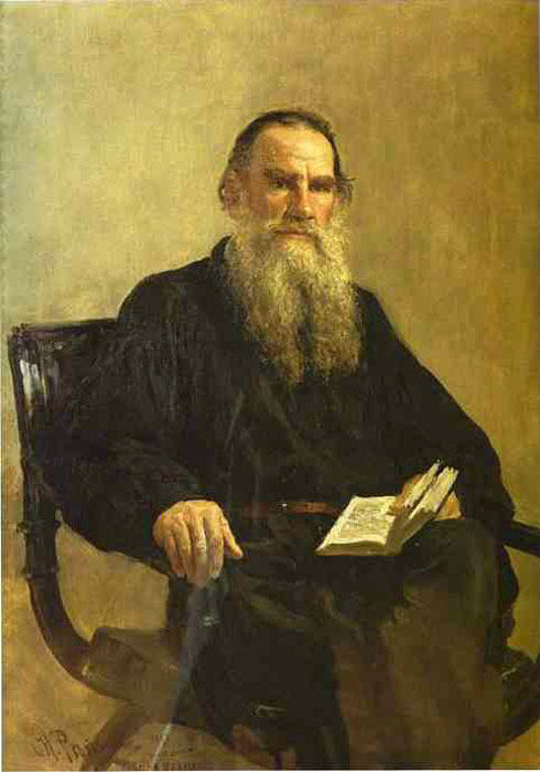 Repin Oil Painting Reproductions- Tolstoy