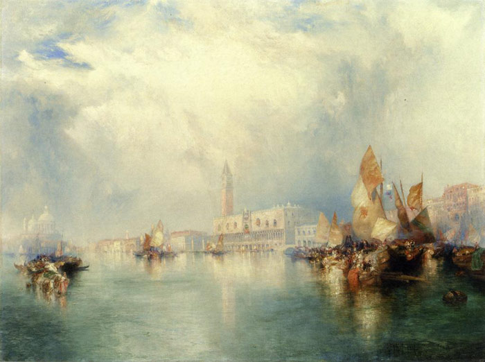 Moran Oil Painting Reproductions - Venice - Grand Canal