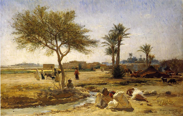 Oil Painting Reproduction of Bridgeman- An Arab Village