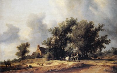 Road in the dunes with a passenger coach