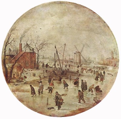 Winter Landscape With Skaters