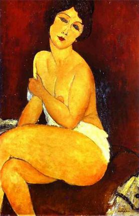 Seated Nude On Divan 1917