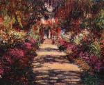 Garden Path at Giverny Claude Monet Oil Painting