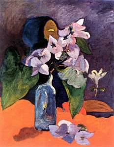 Still Life with Flowers and an Idol Oil Painting