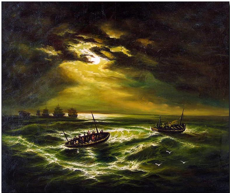 Boats and Ships oil painting