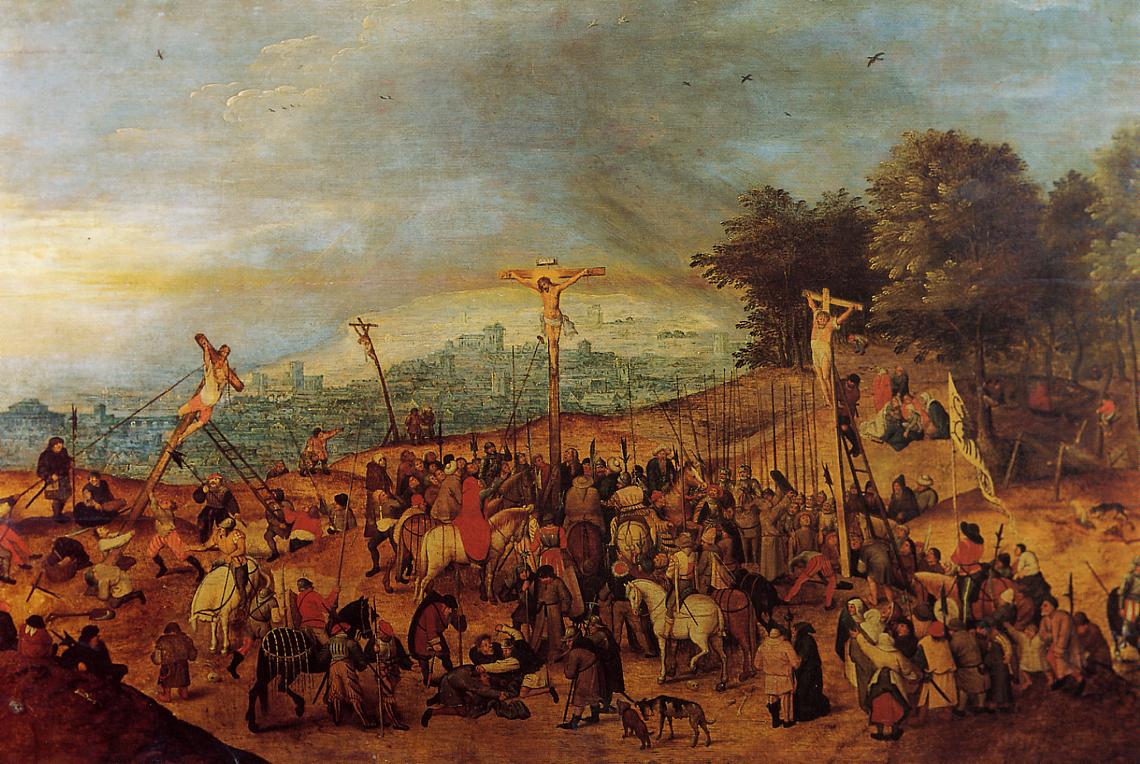 Religion oil painting,Crucifixion (Calvary) 1617 By Brueghel, Pieter (the