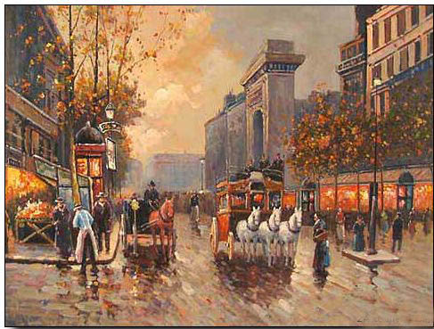 Cities oil painting