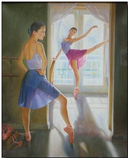 Ballet oil painting