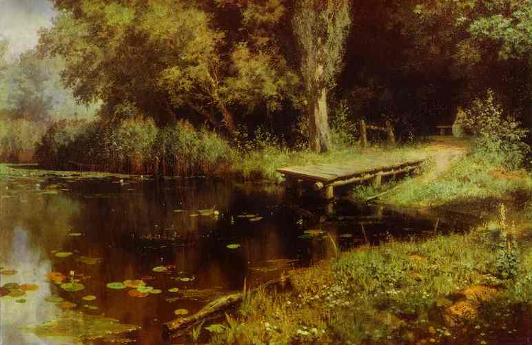 Oil painting:Pond. 1879