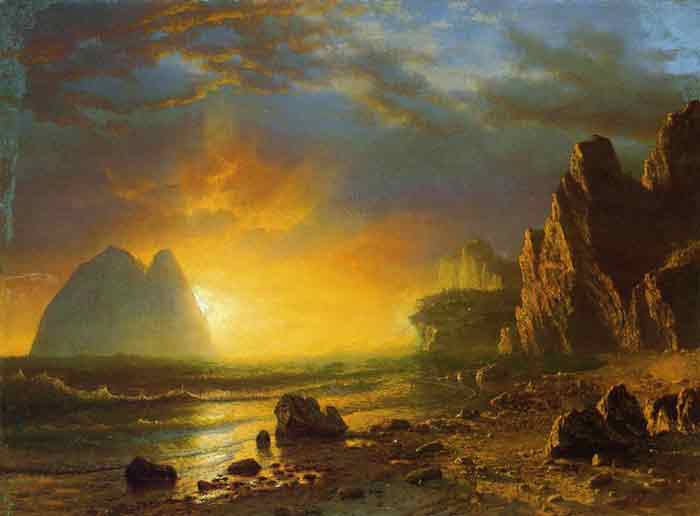 Oil painting for sale:Sunset on the Coast , 1866