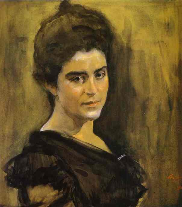 Oil painting:Portrait of Sophia Dragomirova-Lukomskaya. 1900