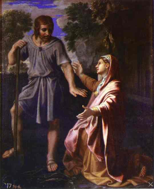 Oil painting:Noli me tangere. 1653