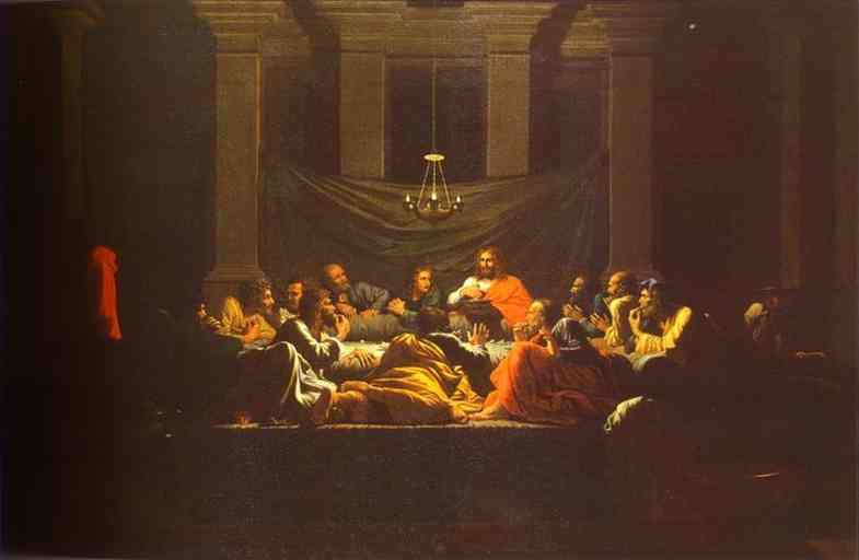 Oil painting:The Eucharist. 1647