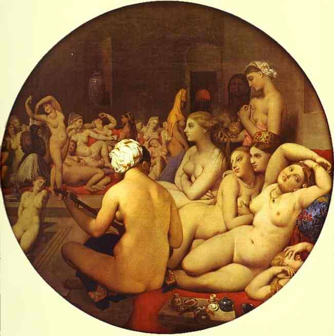 Oil painting:The Turkish Bath. 1862