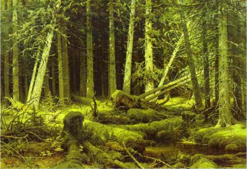 Oil painting:Wind-Fallen Trees. 1888