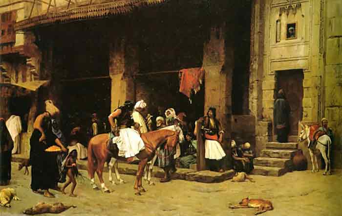 Oil painting for sale:A Street Scene in Cairo, 1870-1871