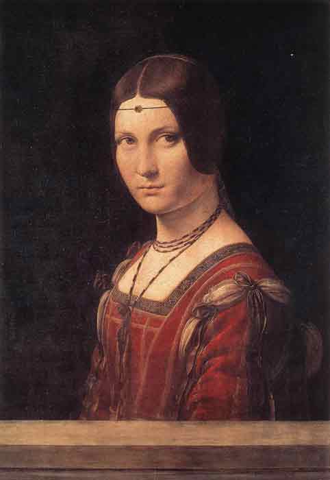 Oil painting for sale:Lady from the Court of Milan, La Belle Ferronniere, c.1490