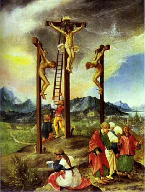 Oil painting:The Crucifixion. c.1526