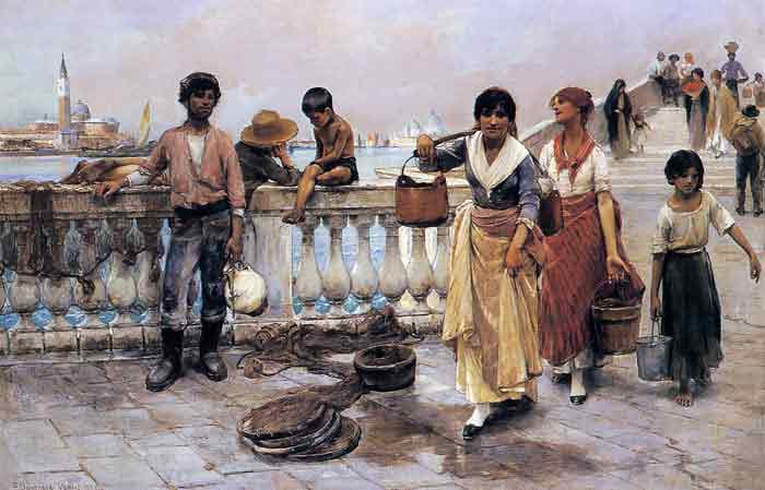 Oil painting for sale:Water Carriers, Venice, 1884