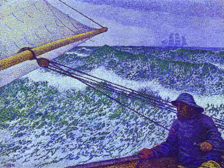 Oil painting:Man at the Helm. 1892