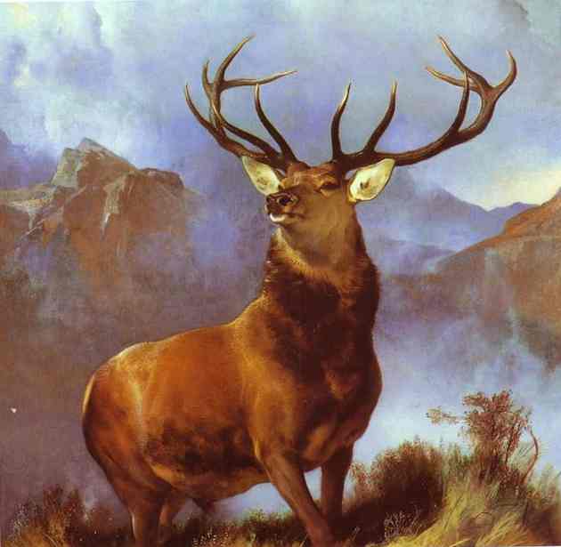 Oil painting:The Monarch of the Glen. 1851