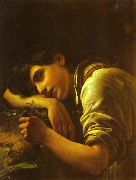 Oil painting:Young Gardener. 1817