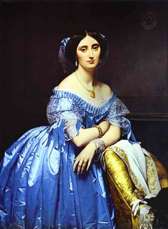 Oil painting:Portrait of Princess De Broglie. 1853