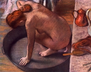 degas girl in the bath