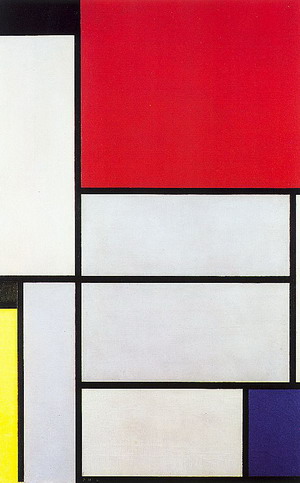 Composition with Black, Red, Gray, Yellow, and Blue, 1921