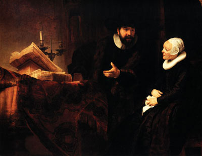 Portrait of Cornelis Claesz Anslo and His wife