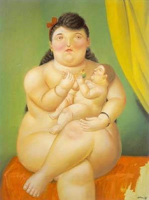 Fernando Botero - Mother And Child