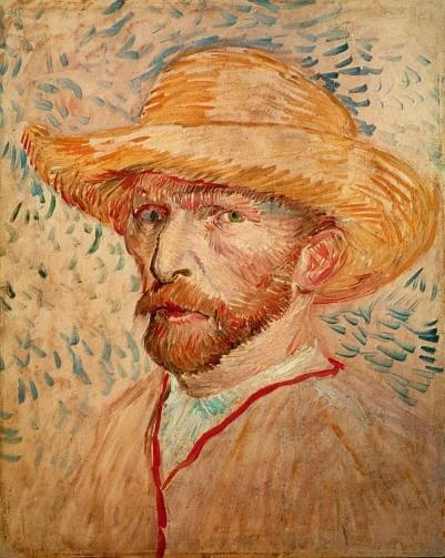 Vincent van Gogh - Self Portrait with Straw Hat 1