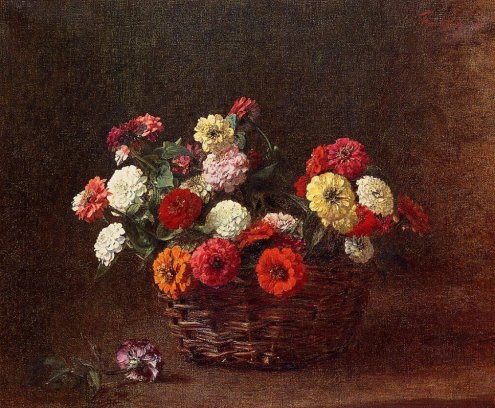 Henri Fantin-Latour - Zinnias 2