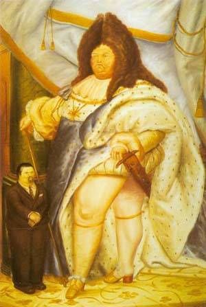 Fernando Botero - Self-portrait With Louis Xiv