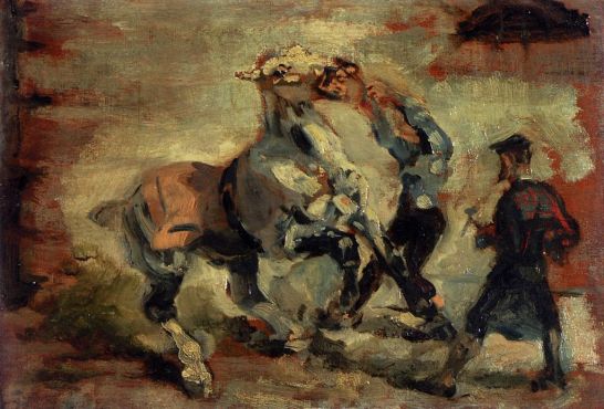 Toulouse Lautrec - Horse Fighting His Groom